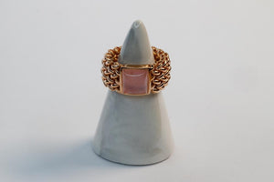Aura - Rose Gold Ring with Pink Stone